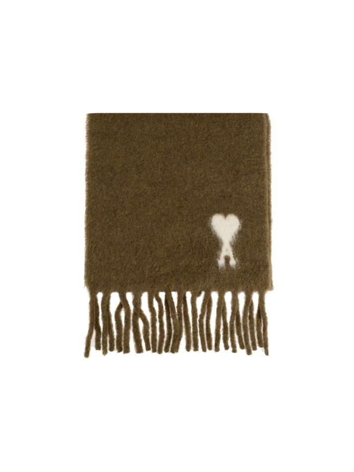 [아미] 25FW 하트 로고 알파카 머플러 누아제트 USF673 AW0004 216