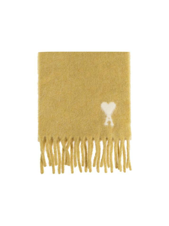 [아미] 25FW 하트 로고 알파카 머플러 아니스 USF673 AW0004 399