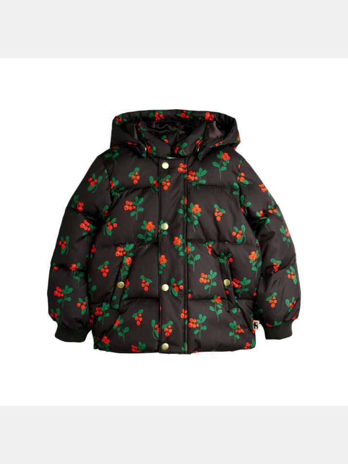 [미니로디니] 키즈 링곤베리 패턴 후드 푸퍼 자켓 블랙 25710112 99