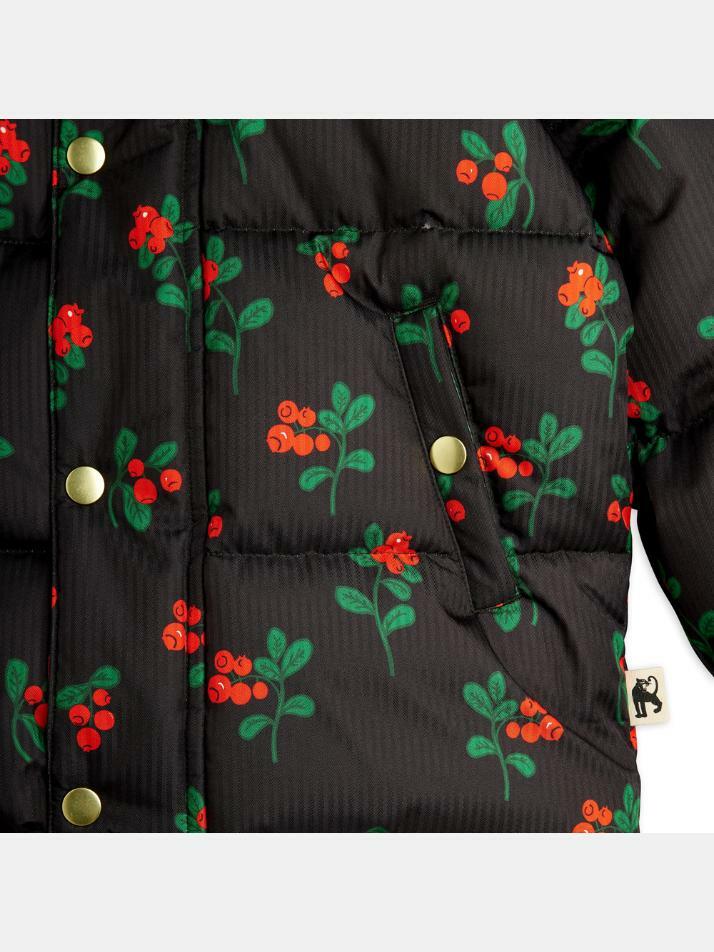 [미니로디니] 키즈 링곤베리 패턴 후드 푸퍼 자켓 블랙 25710112 99