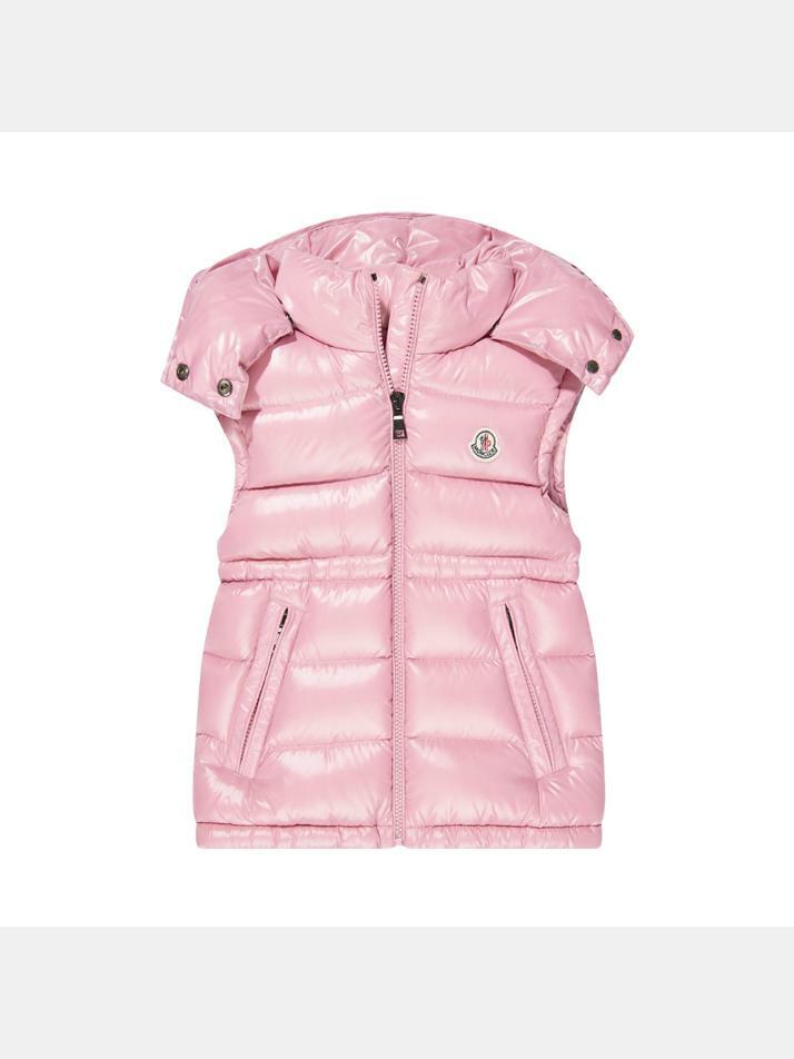 [몽클레어] 24FW 키즈 ANIA 로고 패치 패딩자켓 핑크 1A000 81 68950 523
