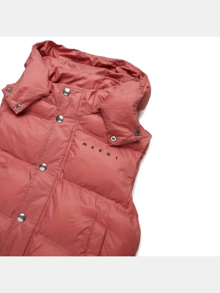 [마르니] 키즈 후드 패딩 조끼 모브핑크 M01539 M00LY 0M350