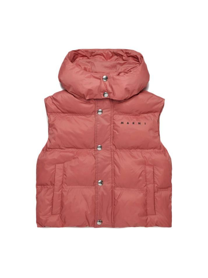 [마르니] 키즈 후드 패딩 조끼 모브핑크 M01539 M00LY 0M350