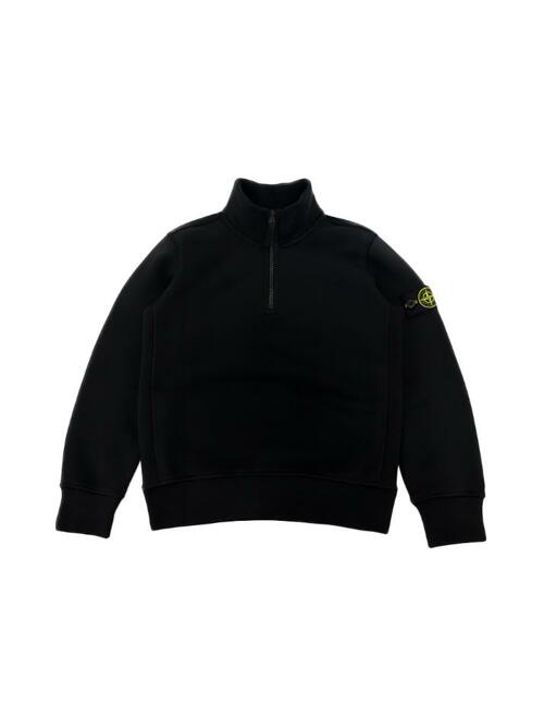 [스톤 아일랜드] 키즈 기모 하프집업 맨투맨 블랙 K2S16 6100012 S0A20 V0029