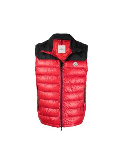 [몽클레어] 14주년 오르탁 길레트 ORTAC CILET 숏 패딩조끼 루비레드 1A000 58 M1591 448