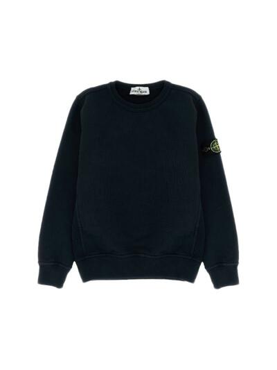 [STONE ISLAND] 키즈 여성 기모 맨투맨 블랙 K2S16 6100001 S0A20 V0029