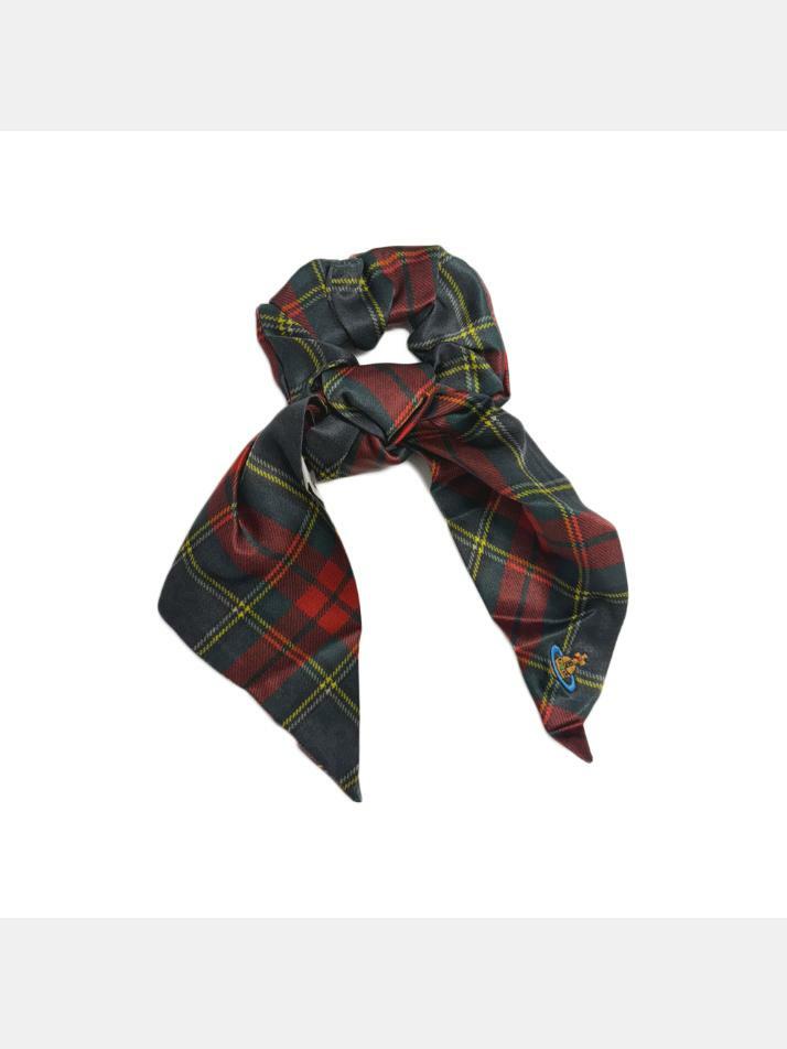 [비비안웨스트우드] 26SS 타탄 프린티드 스크런치 라지 8102001G W01BF M411