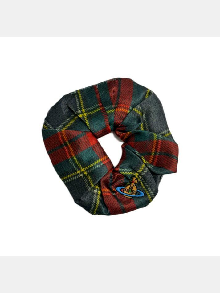 [비비안웨스트우드] 26SS 타탄 프린티드 스크런치 스몰 81020021 W01BF M411