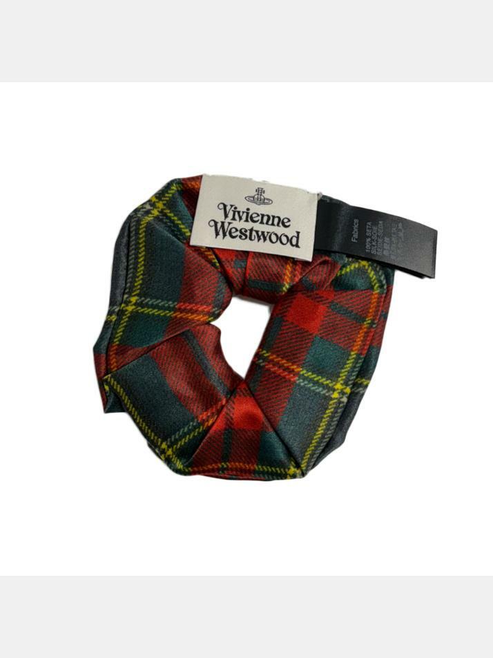 [비비안웨스트우드] 26SS 타탄 프린티드 스크런치 스몰 81020021 W01BF M411