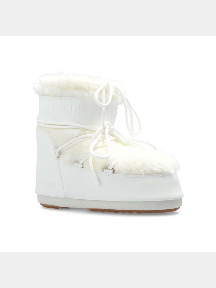 [문부츠] 25FW 아이콘 로우 페이크 퍼 부츠 옵티컬화이트 80D1409390 A002