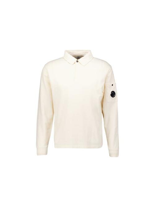 [CP 컴퍼니] 25FW 렌즈 와펜 라이트 폴로 긴팔 티셔츠 화이트 19CMSS100A 002246G 103