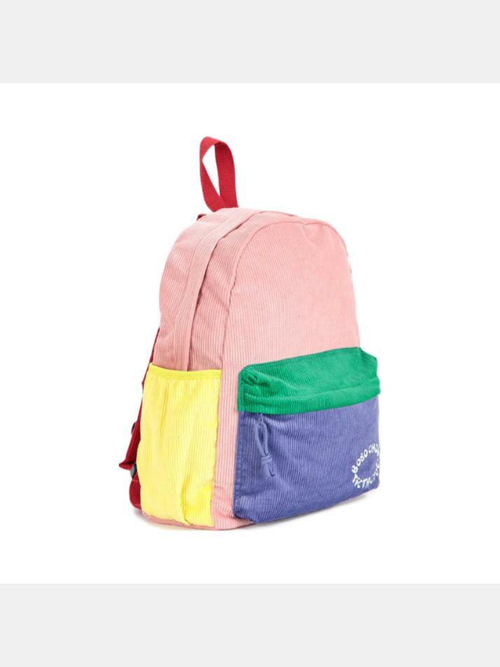 [보보쇼즈] 키즈 틱탁토 컬러브럭 코듀로이 스쿨 백팩 멀티컬러 B225AI055 991