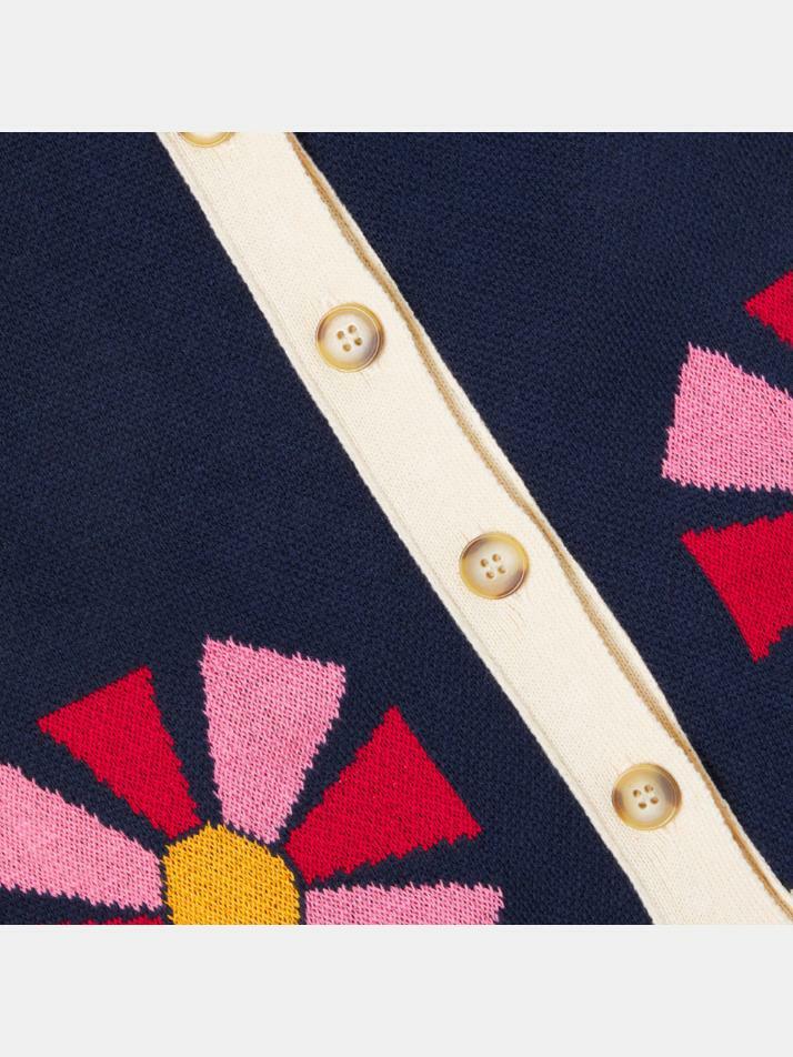 [보보쇼즈] 키즈 칼레이도스코프 니트 베스트 네이비 B225AC106 411