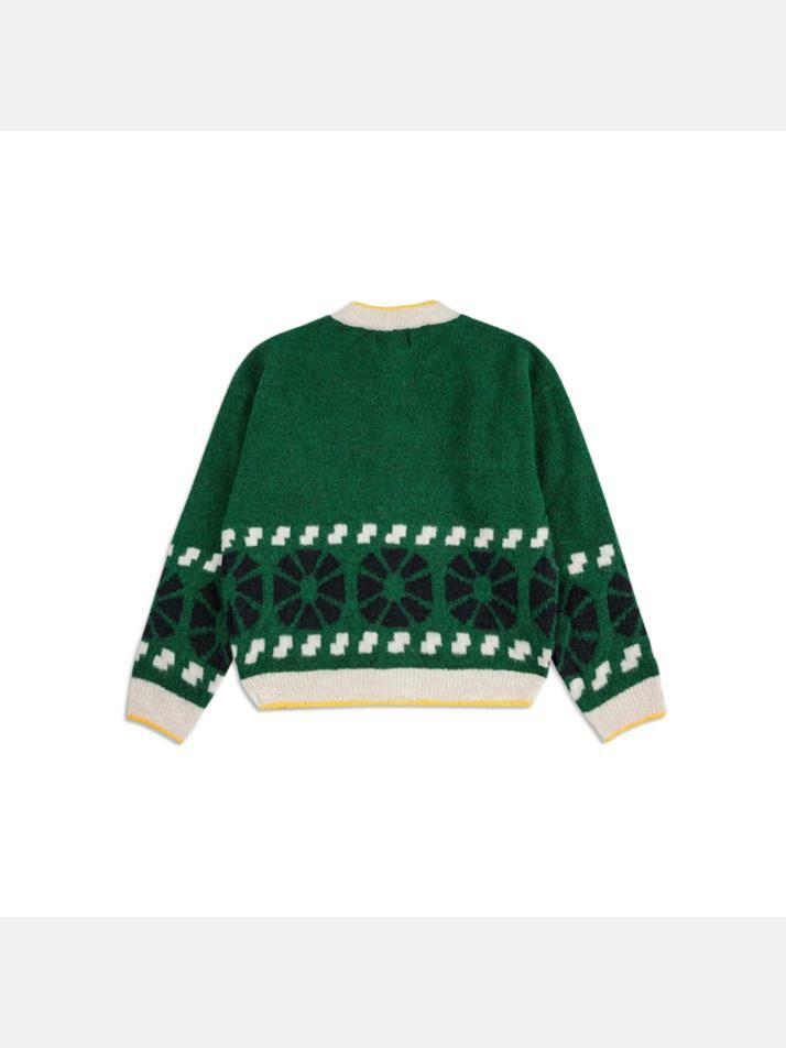 [보보쇼즈] 키즈 칼레이도스코프 자카드 가디건 파인 그린 B225AC114 311