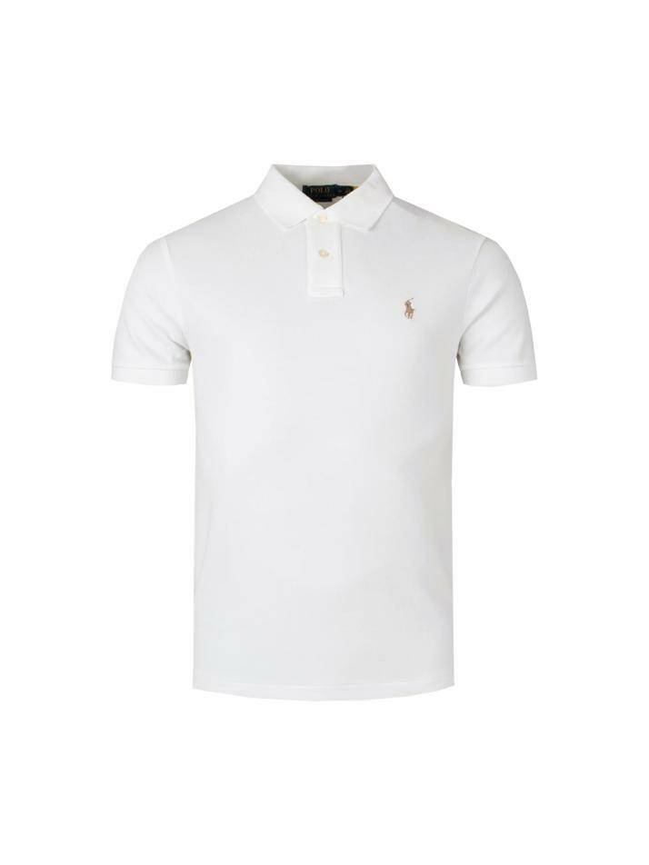 [랄프로렌] 26SS 포니 자수 카라 티셔츠 화이트 710680784 321