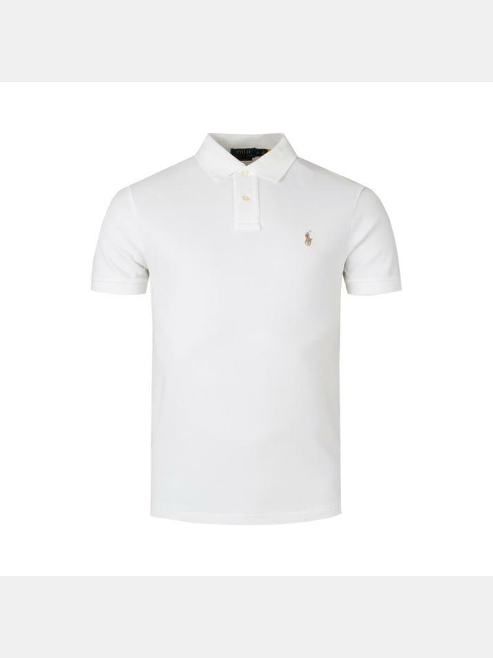 [랄프로렌] 26SS 포니 자수 카라 티셔츠 화이트 710680784 321