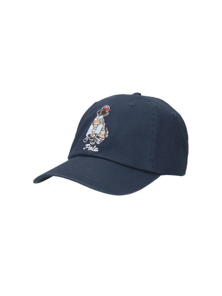 [랄프로렌] 26SS 도그 로고 자수 캡모자 네이비 710982058 001