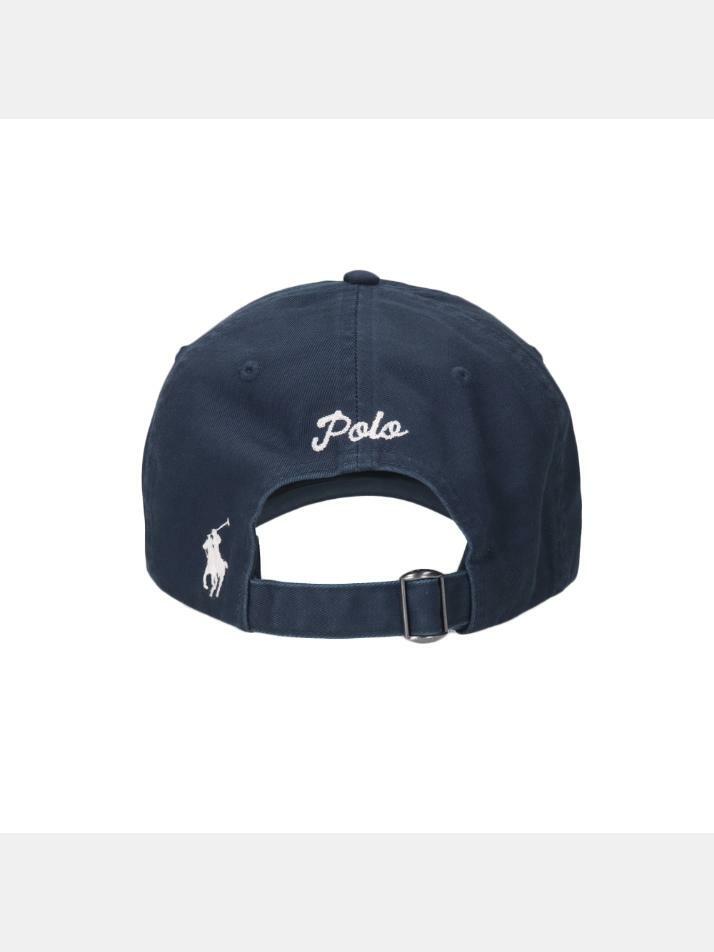 [랄프로렌] 26SS 도그 로고 자수 캡모자 네이비 710982058 001