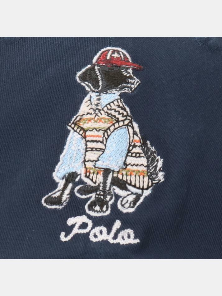 [랄프로렌] 26SS 도그 로고 자수 캡모자 네이비 710982058 001