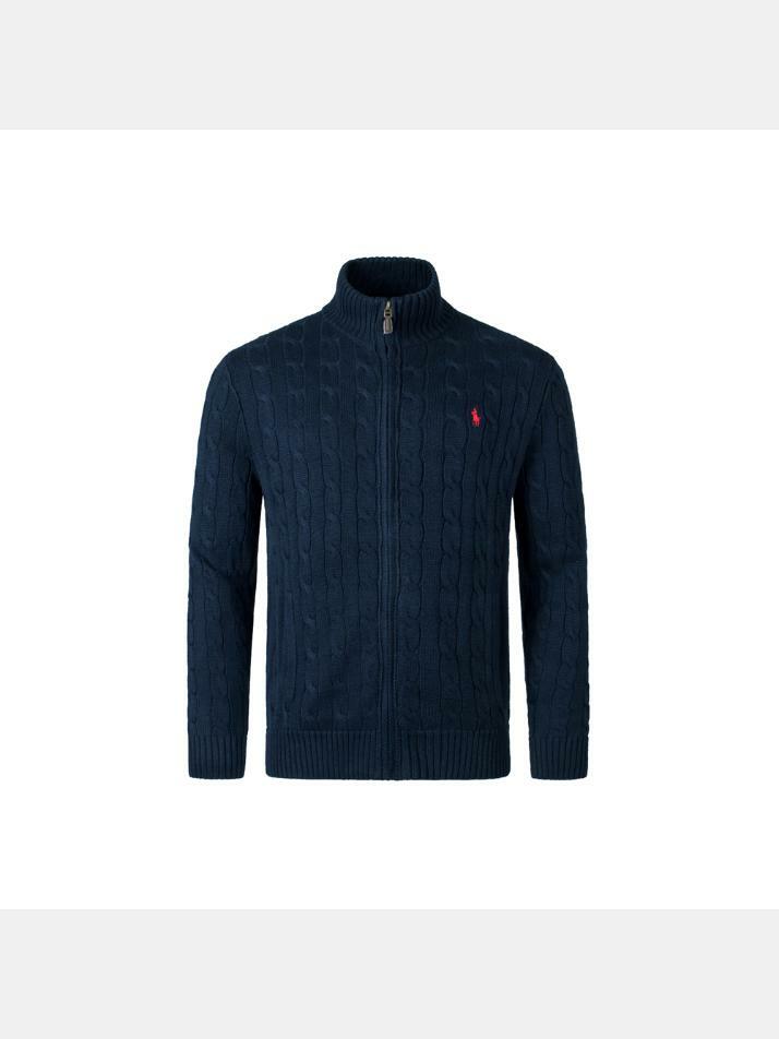 [랄프로렌] 25FW 포니 자수 로고 집업 가디건 블루 710899975 001
