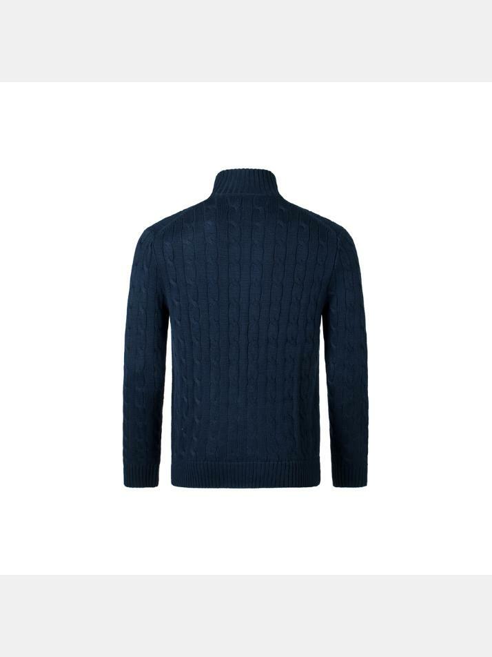 [랄프로렌] 25FW 포니 자수 로고 집업 가디건 블루 710899975 001