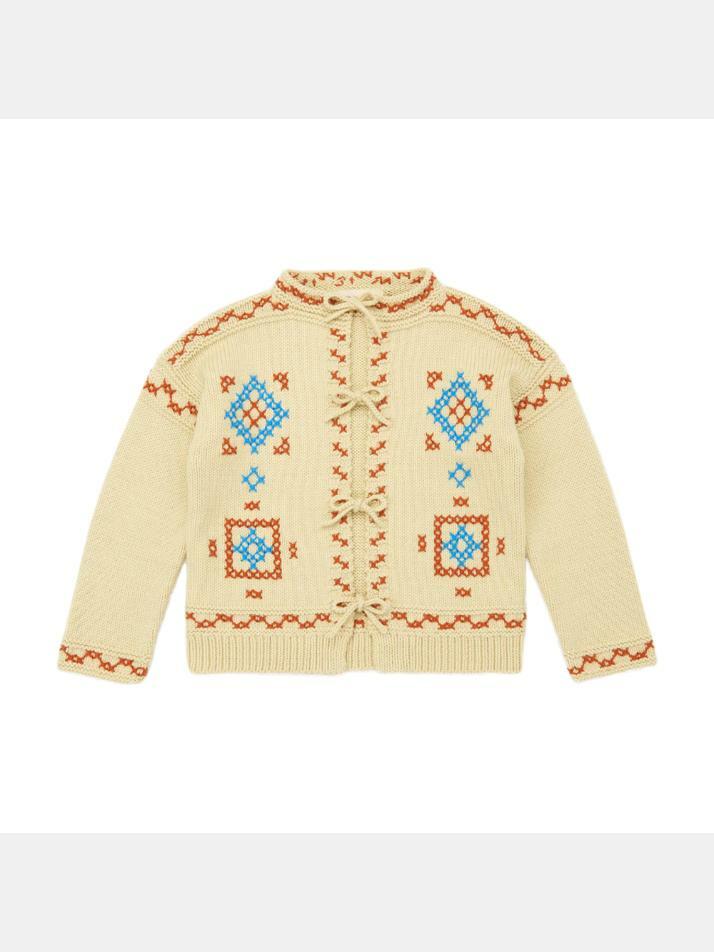 [미샤앤퍼프] 키즈 크로스 스티치 비욘 가디건 라이트옐로우 K1184F25 192