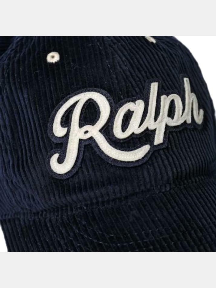 [랄프로렌] 26SS 로고 패치 코듀로이 캡모자 블루 211A90415 001