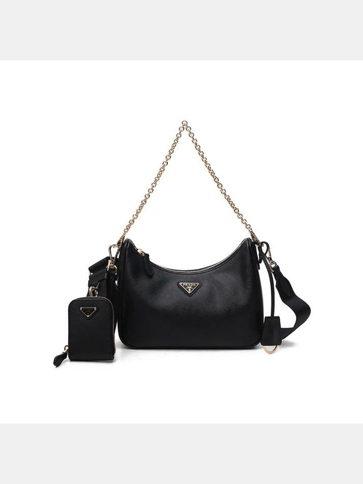 [프라다] 26SS 사피아노 리에디션 2005 숄더/크로스백 블랙 1BH204 NZV F0632