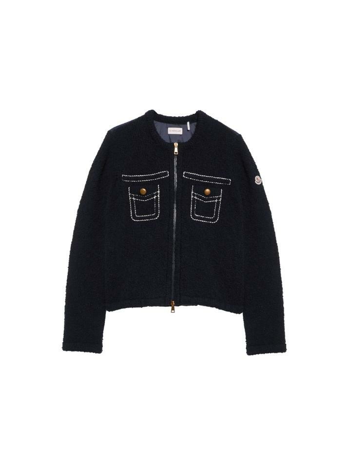 [몽클레어] 25FW 로고 패치 믹스 경량 패딩자켓 네이비 9B000 05 M7104 742