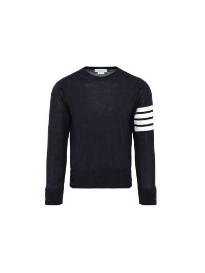 [톰브라운] 26SS 사선완장 클래식 크루넥 풀오버 니트 네이비 MKA002A Y1014 415