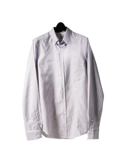 [골든구스] 11주년 포켓 스트라이프 코튼 셔츠 화이트 G19U522 A7