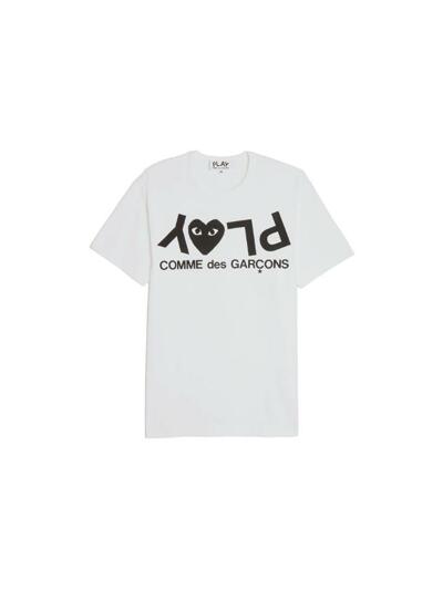 [꼼데가르송] 26SS 플레이 로고 티셔츠 화이트 AX-T068-051-1