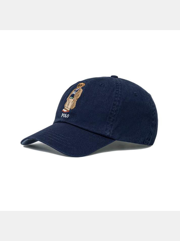 [랄프로렌] 26SS 베어 로고 자수 캡모자 네이비 211A87349 001