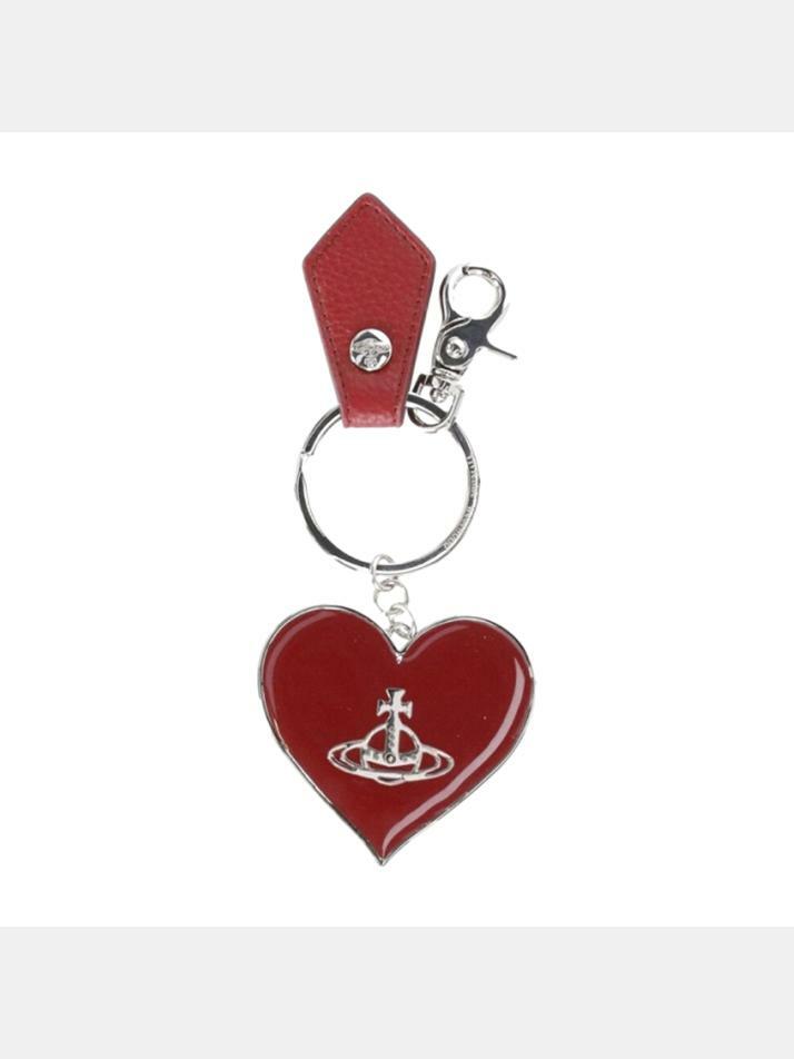 [비비안웨스트우드] 26SS ORB 로고 미러 하트 키링 레드 8203011WU OM0014 H407
