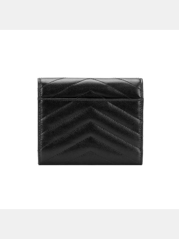 [생로랑] 26SS 금장 플랩 코인 반지갑 블랙 403943 BOW01 1000