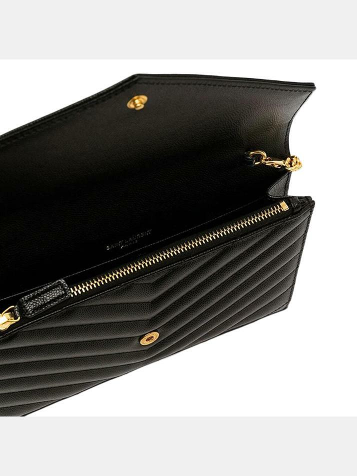 [생로랑] 26SS 금장 마틀라세 체인백 블랙 742920 BOW01 1000