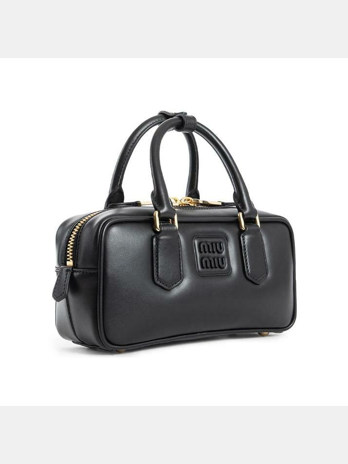 [미우미우] 26SS 로고 아르카디 크로스/토트백 블랙 5BB142 ACR3 F0002