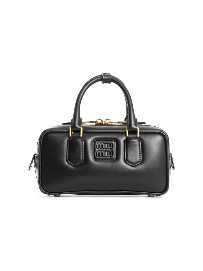 [미우미우] 26SS 로고 아르카디 크로스/토트백 블랙 5BB142 ACR3 F0002