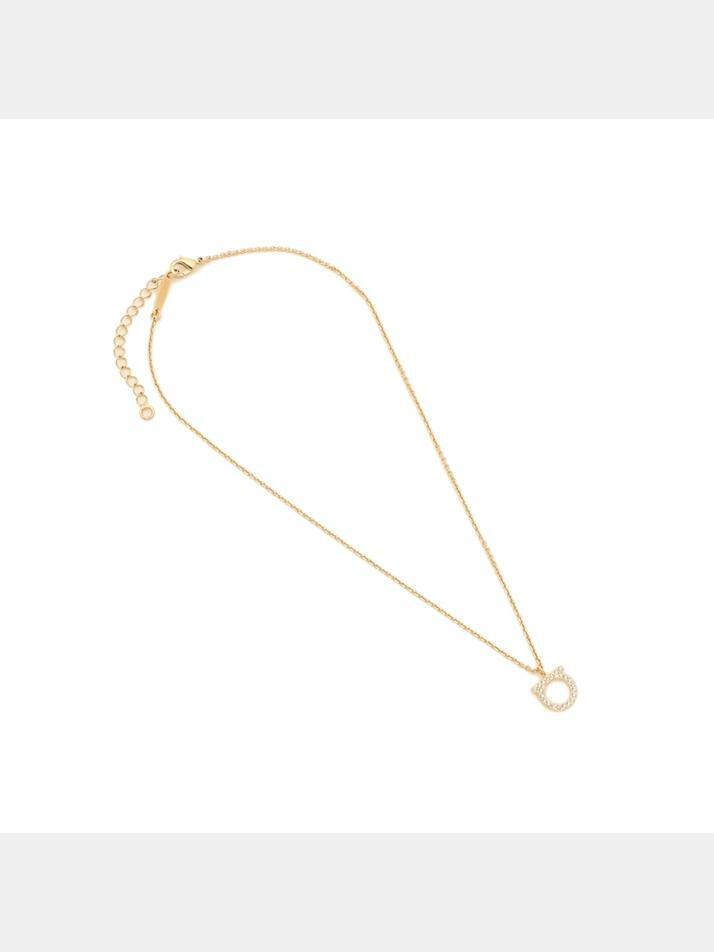 [페라가모] 26SS 크리스탈 간치니 라지 넥클리스 골드 76-0132 0696656