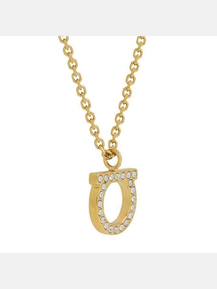 [페라가모] 26SS 크리스탈 간치니 라지 넥클리스 골드 76-0132 0696656