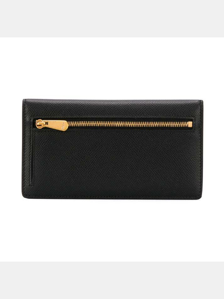 [페라가모] 26SS 더블 간치니 콘티넨탈 장지갑 블랙 22-D779 0726510