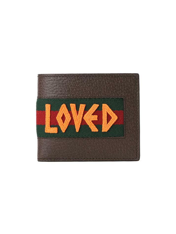 [구찌] 14주년 웹 러브드 패치 반지갑 브라운 408827 DJ2EN 2572