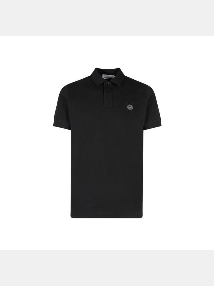 [스톤 아일랜드] 26SS 로고 패치 슬림핏 폴로 티셔츠 블랙 L1S15 2200008 S0017 V0029