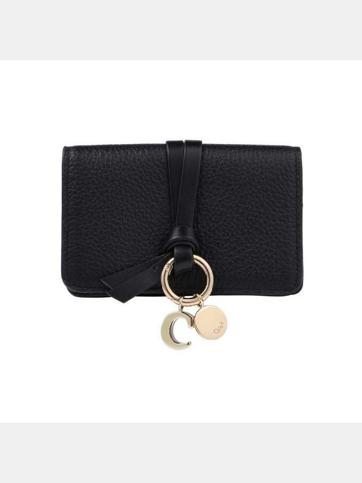[끌로에] 26SS 알파벳 코인 카드지갑 블랙 CHC21WP015F57 001