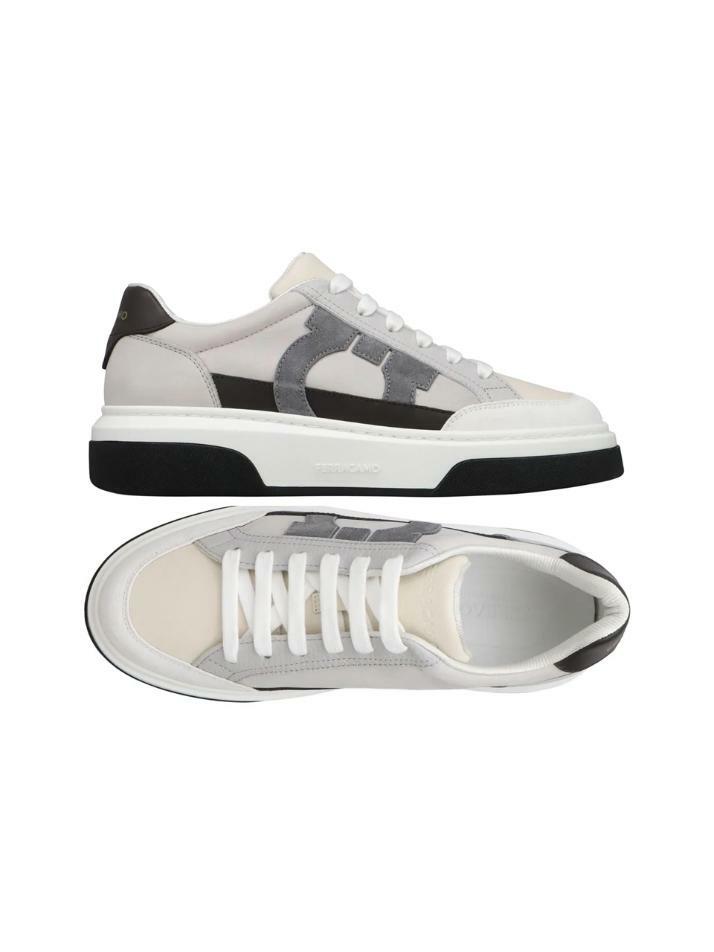 [페라가모] 26SS 카시나 CASSINA GANC 로우탑 스니커즈 화이트/마스카르포네 0769375
