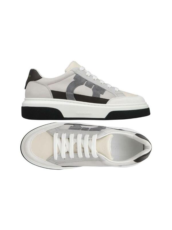 [페라가모] 26SS 카시나 CASSINA GANC 로우탑 스니커즈 화이트/마스카르포네 0769375