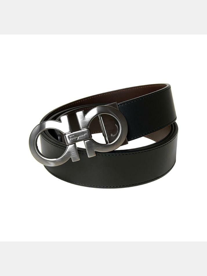 [페라가모] 26SS 더블 간치니 양면 무광 벨트 블랙/브라운 67-5542 0464231