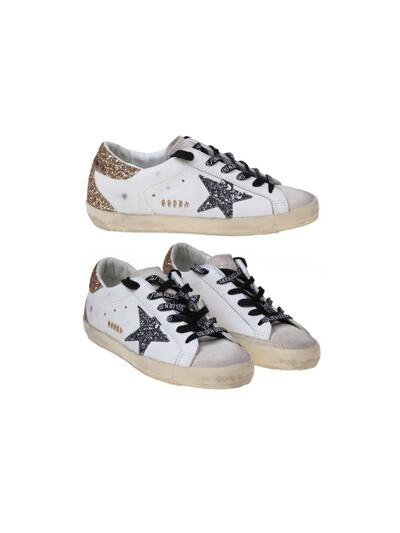 [골든구스] 26SS 여성 글리터 슈퍼스타 스니커즈 화이트/골드탭 GWF00102 F005358 82532