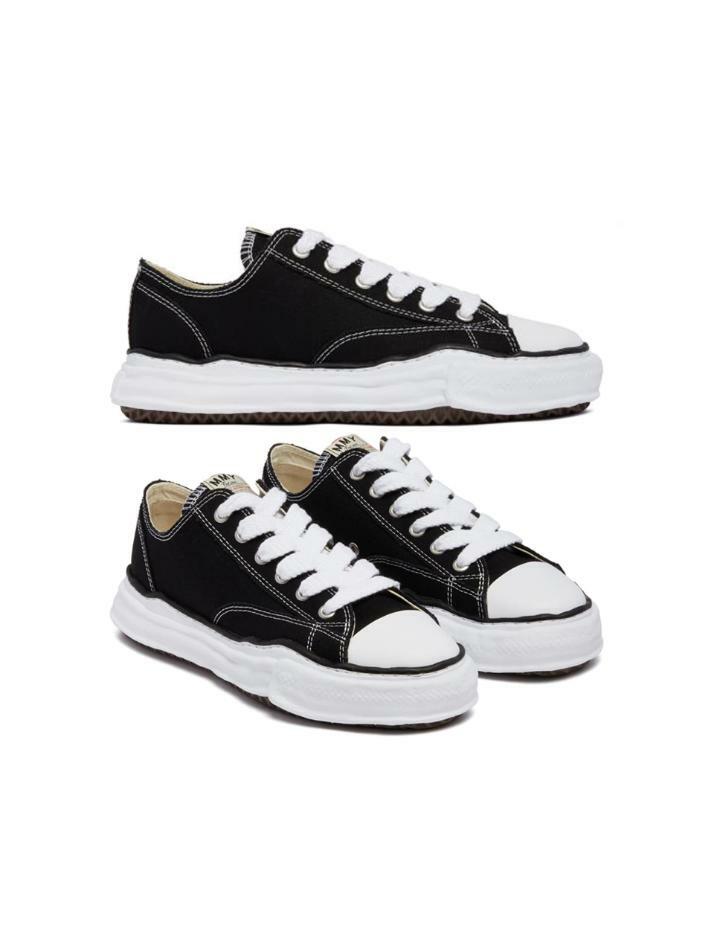 [메종 미하라 야스히로] 26SS 여성 피터슨 OG 솔 캔버스 스니커즈 블랙 A01FW702 BLACK