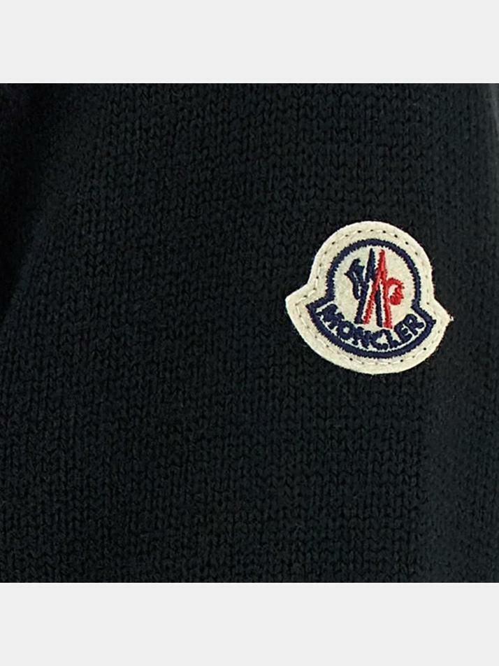 [몽클레어] 26SS 로고 패치 믹스 니트 패딩자켓 블랙 9B000 20 M1131 999